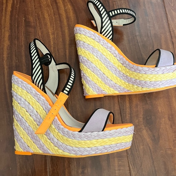 Sophia Webster Wedge Heel Sandals sz 38.5 US 7.5-8 - Picture 3 of 4